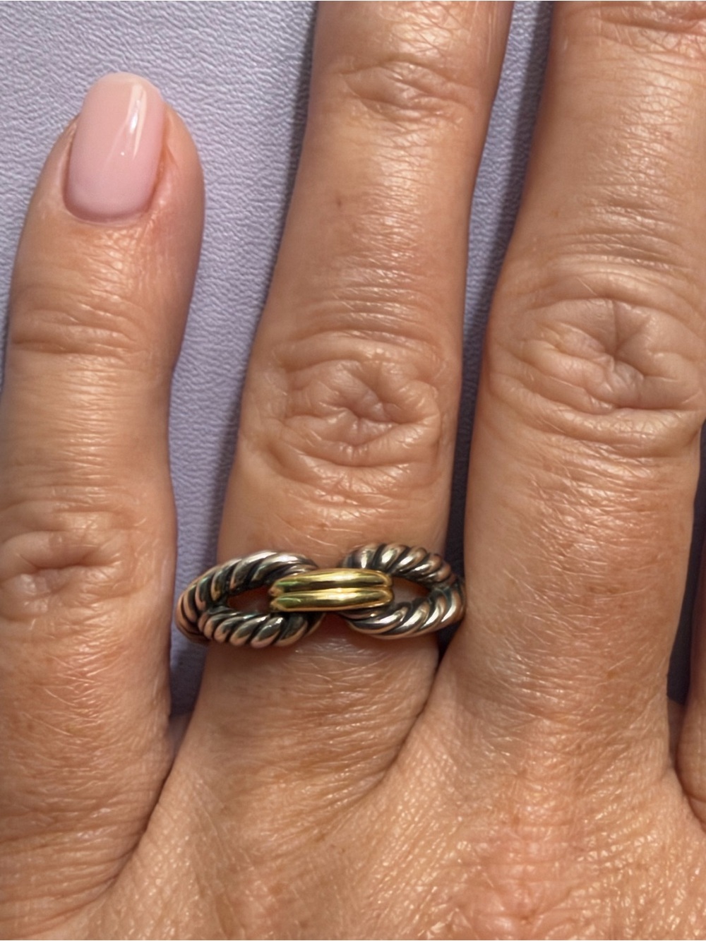 David Yurman Cable Two-Tone Ring - Picture 8 of 9